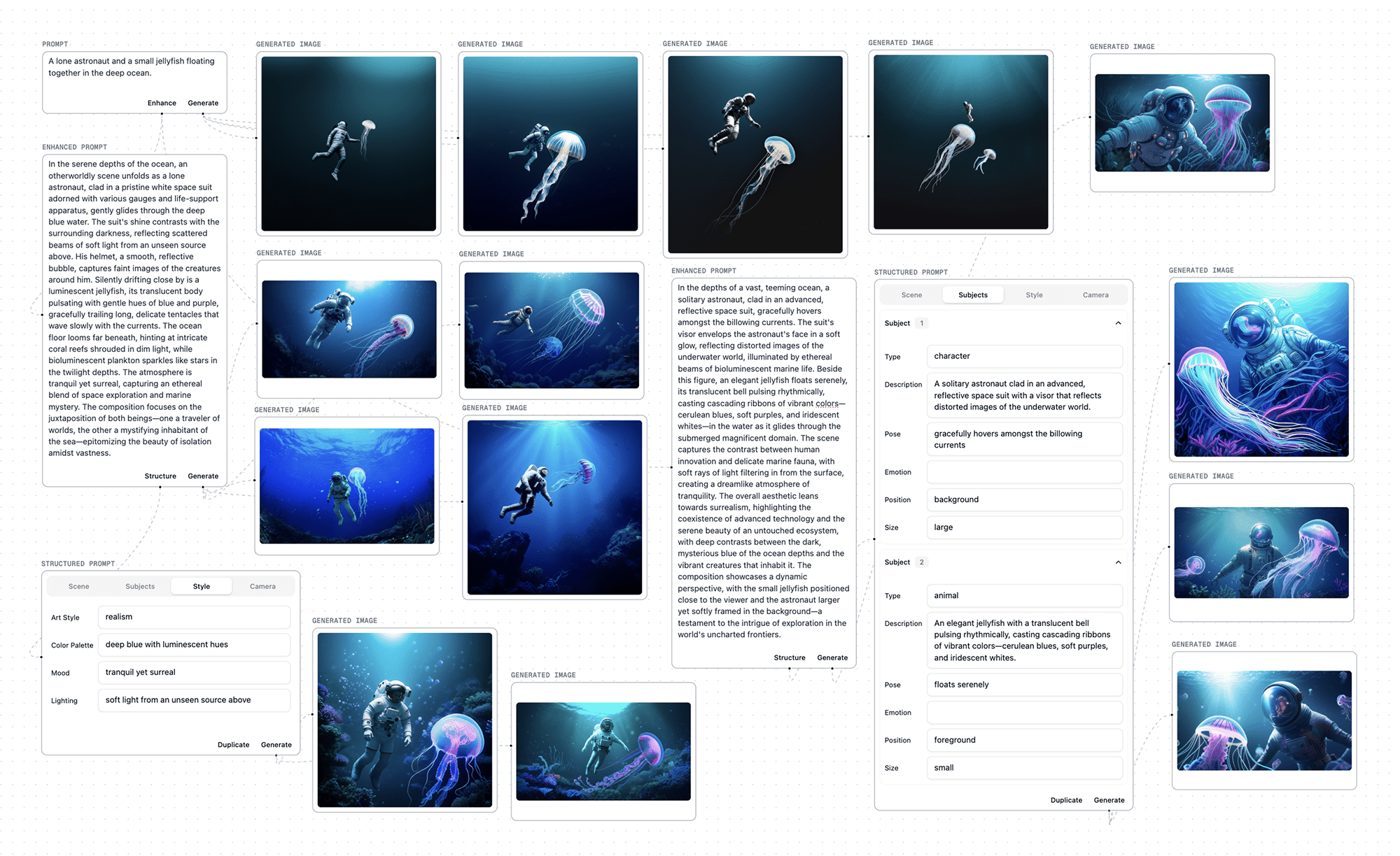 Image generation prompt control